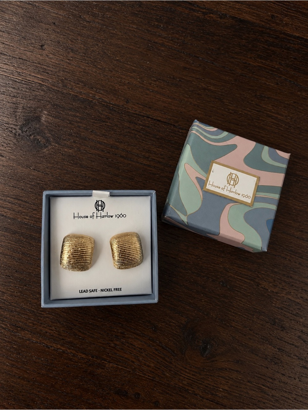 House of Harlow 1960 Gold Textured Stud  Earrings